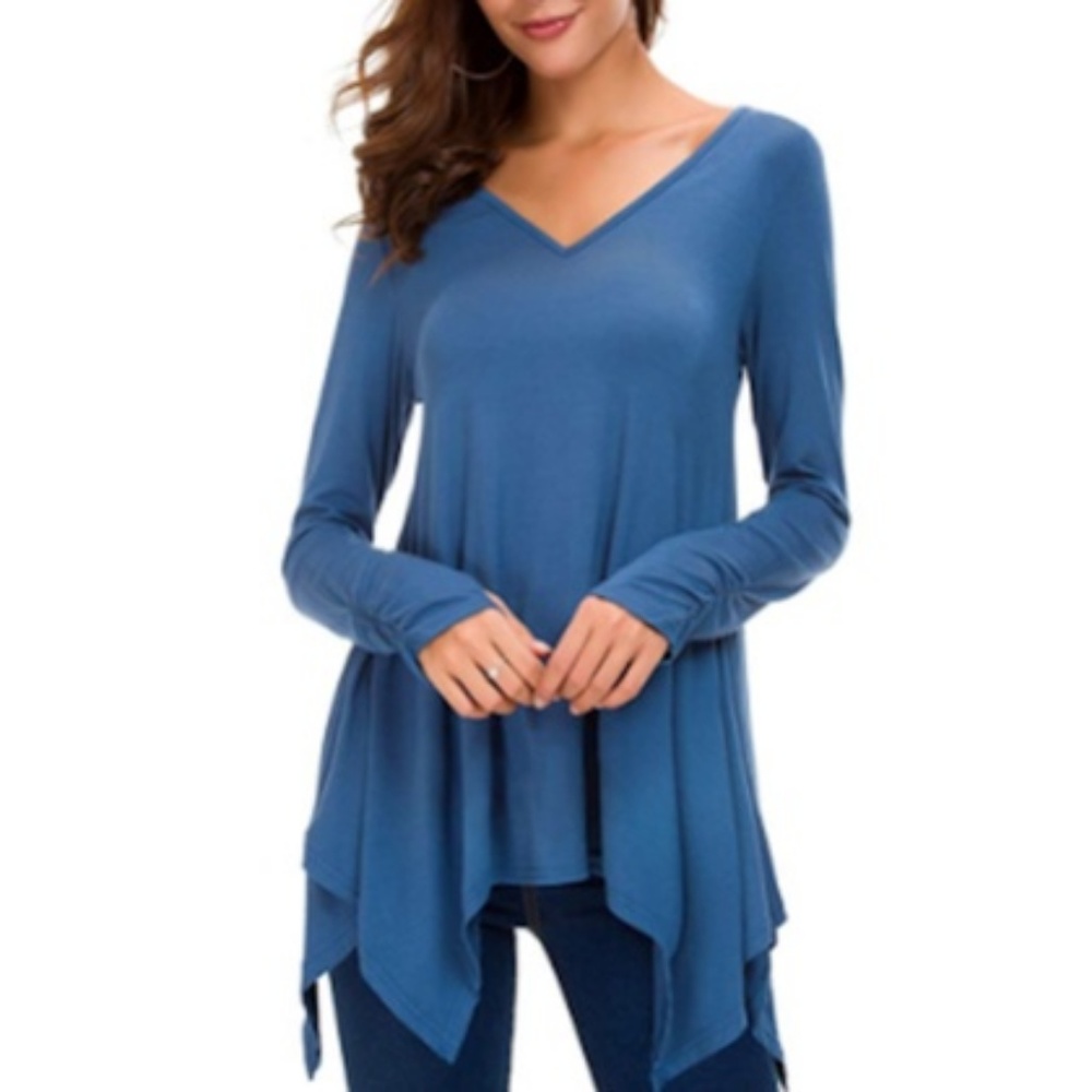 Leo Rosi Women’s Violet Tunic Top blue Medium - Picture 1 of 5